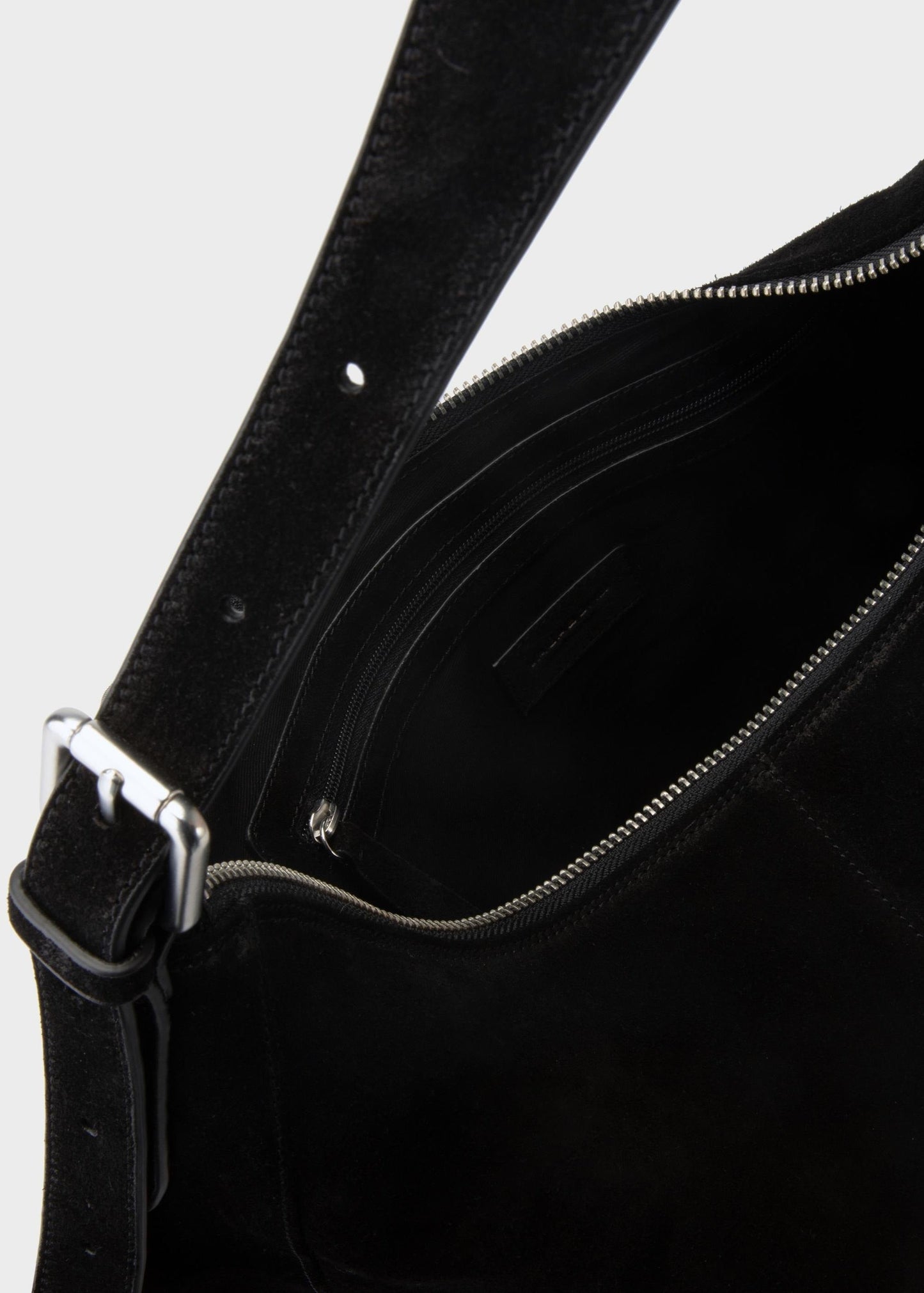 Sac cabas en cuir suède certifié | noir "hilo"