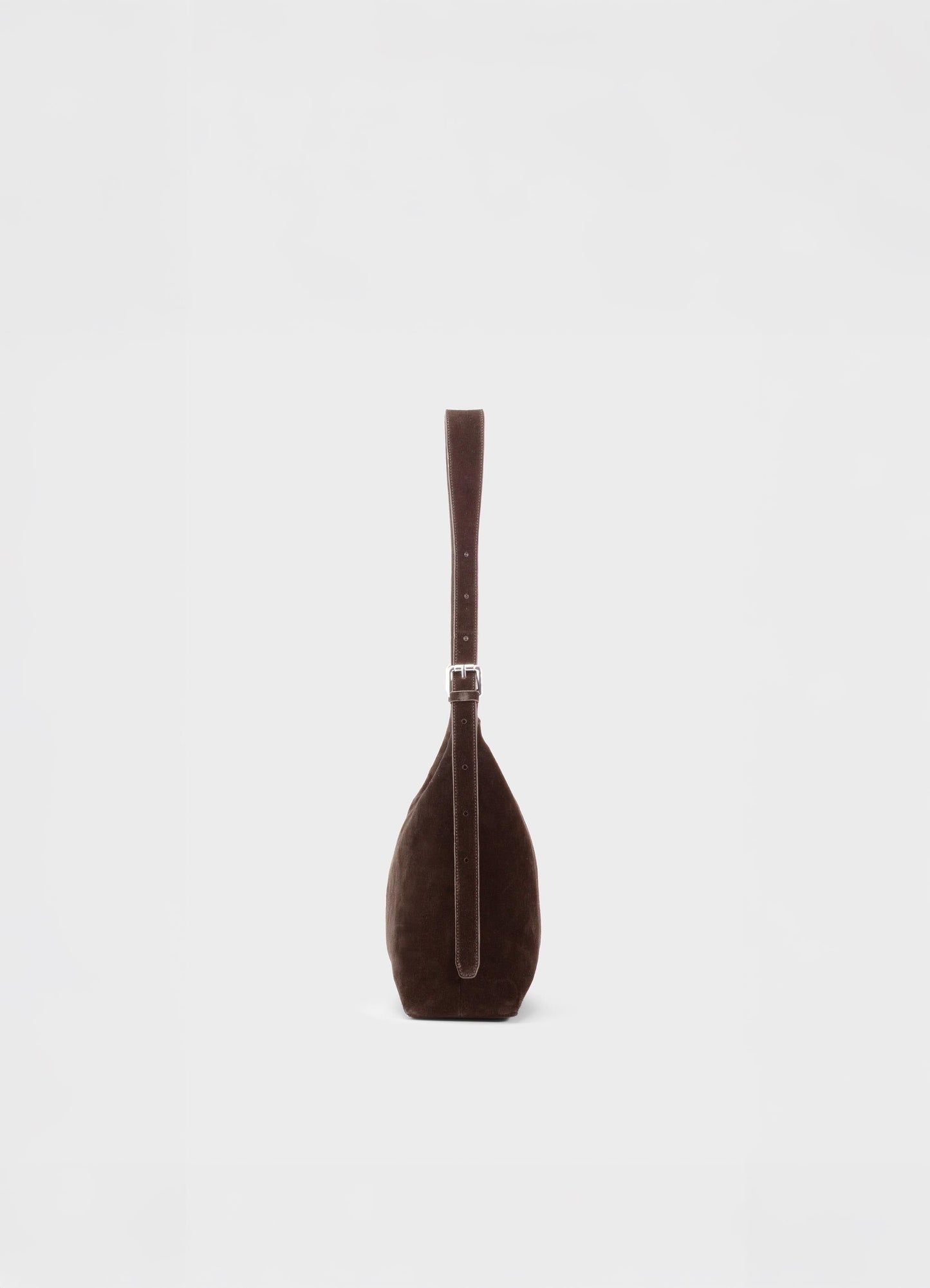 Sac à main en cuir suède certifié | marron  "bari - coffee"