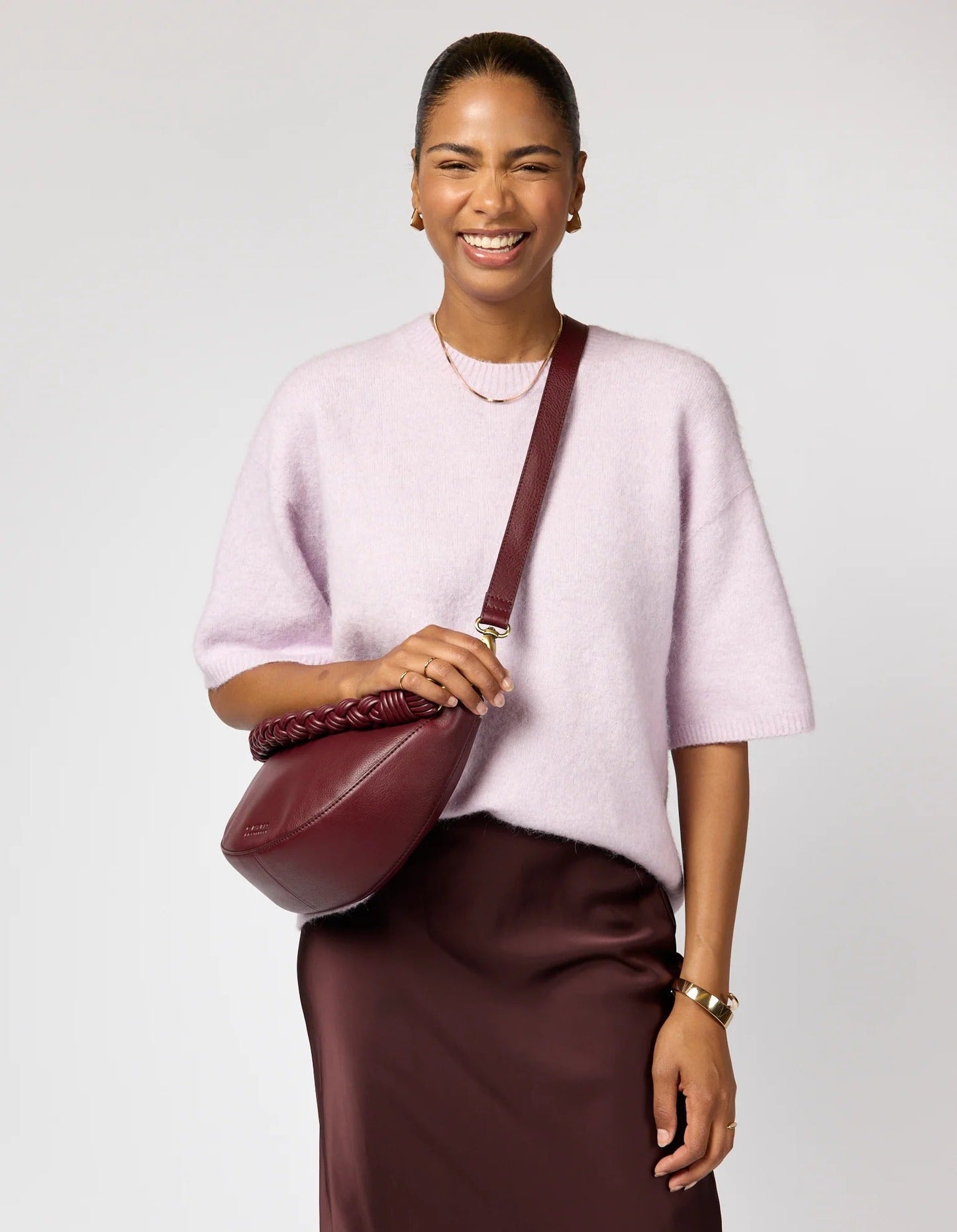 sac en cuir certifié | bordeaux "Leo - Dark Cherry Soft Grain"