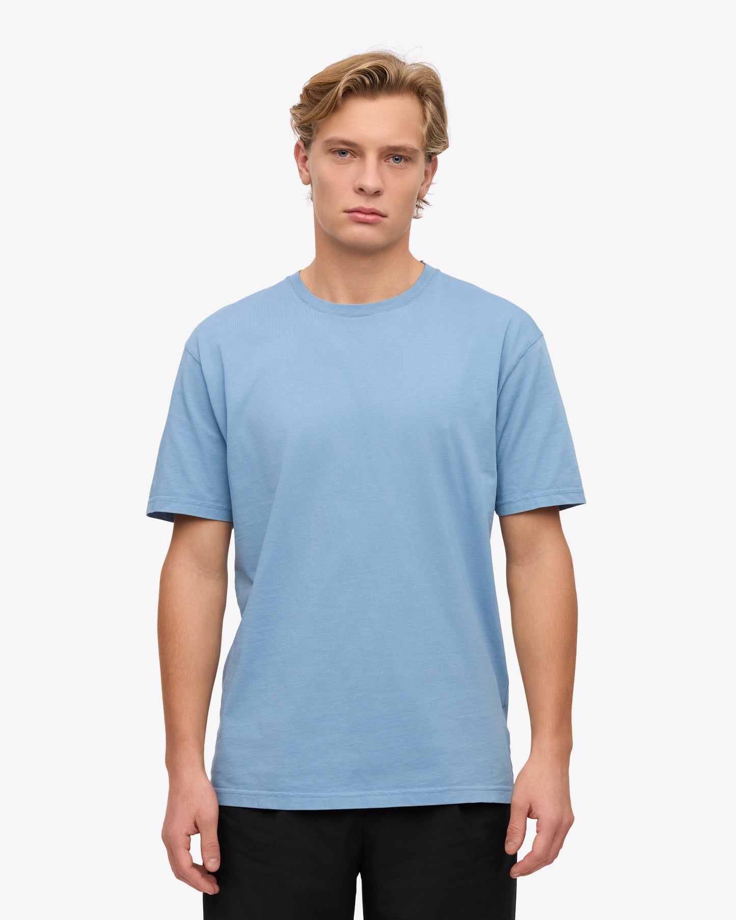 T-shirt en coton bio | bleu "classic organic tee - Seaside Blue"