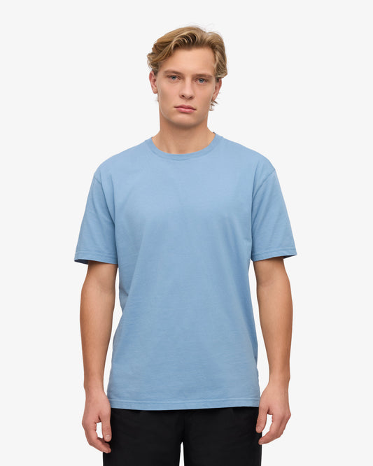 T-shirt en coton bio | bleu "classic organic tee - Seaside Blue"