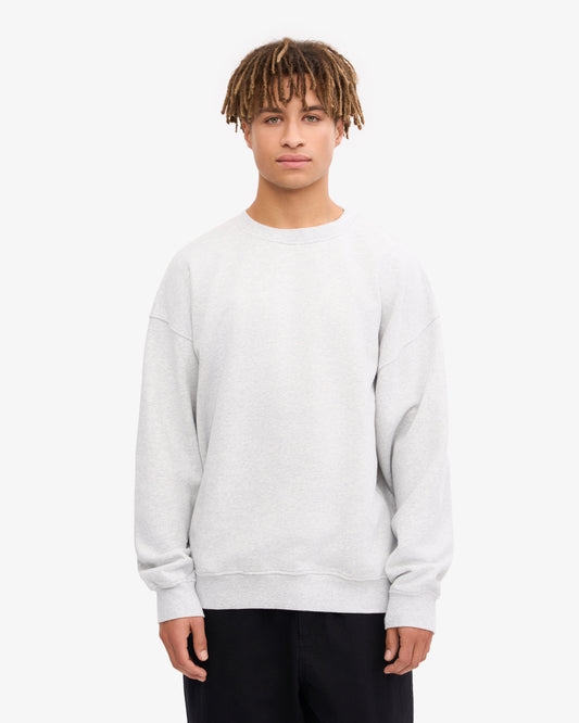 Sweat oversize en coton bio | gris "snow melange"