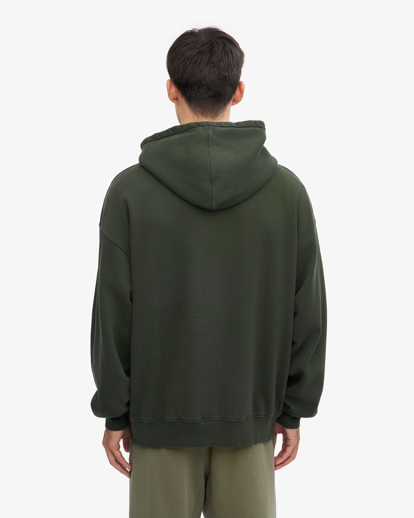 Sweat à capuche oversize en coton bio | vert "hunter green"