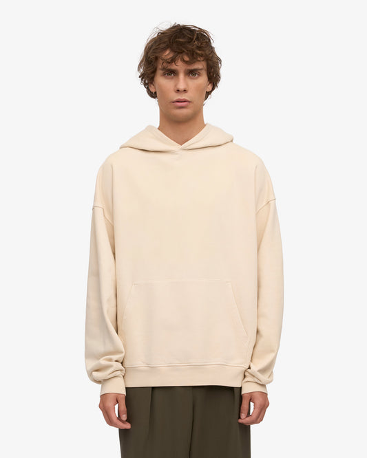 Sweat à capuche oversize en coton bio | écru "ivory white"