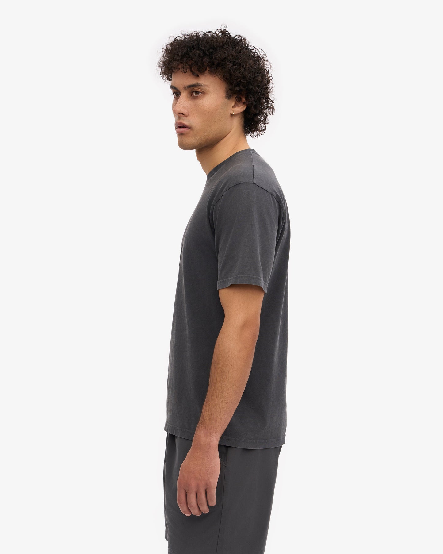 T-shirt manches courtes délavé en coton bio | noir "classic organic tee faded black"