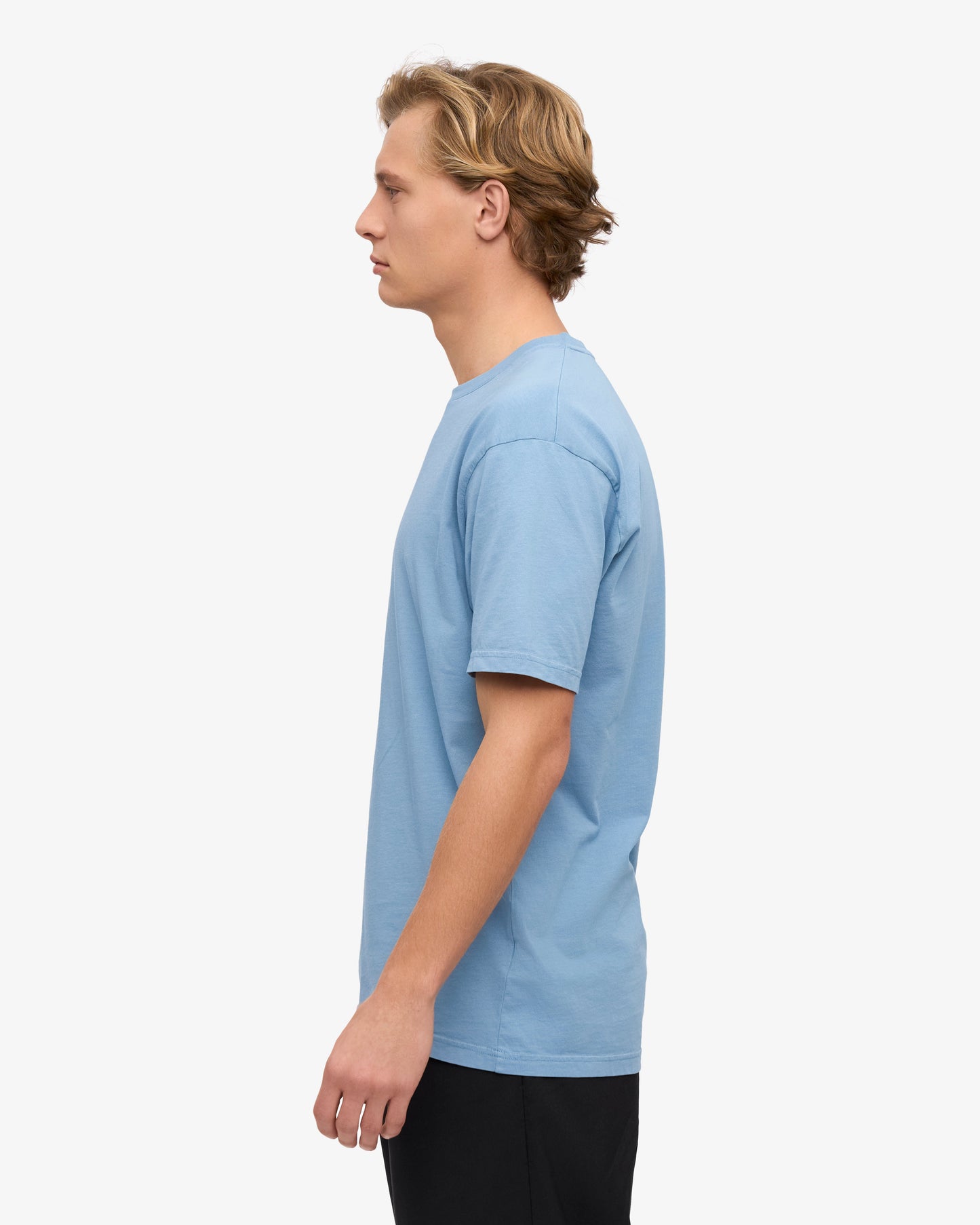 T-shirt en coton bio | bleu "classic organic tee - Seaside Blue"