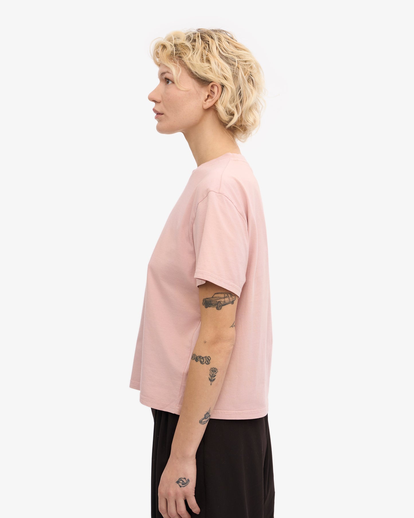T-shirt en coton bio | rose "Faded Pink"