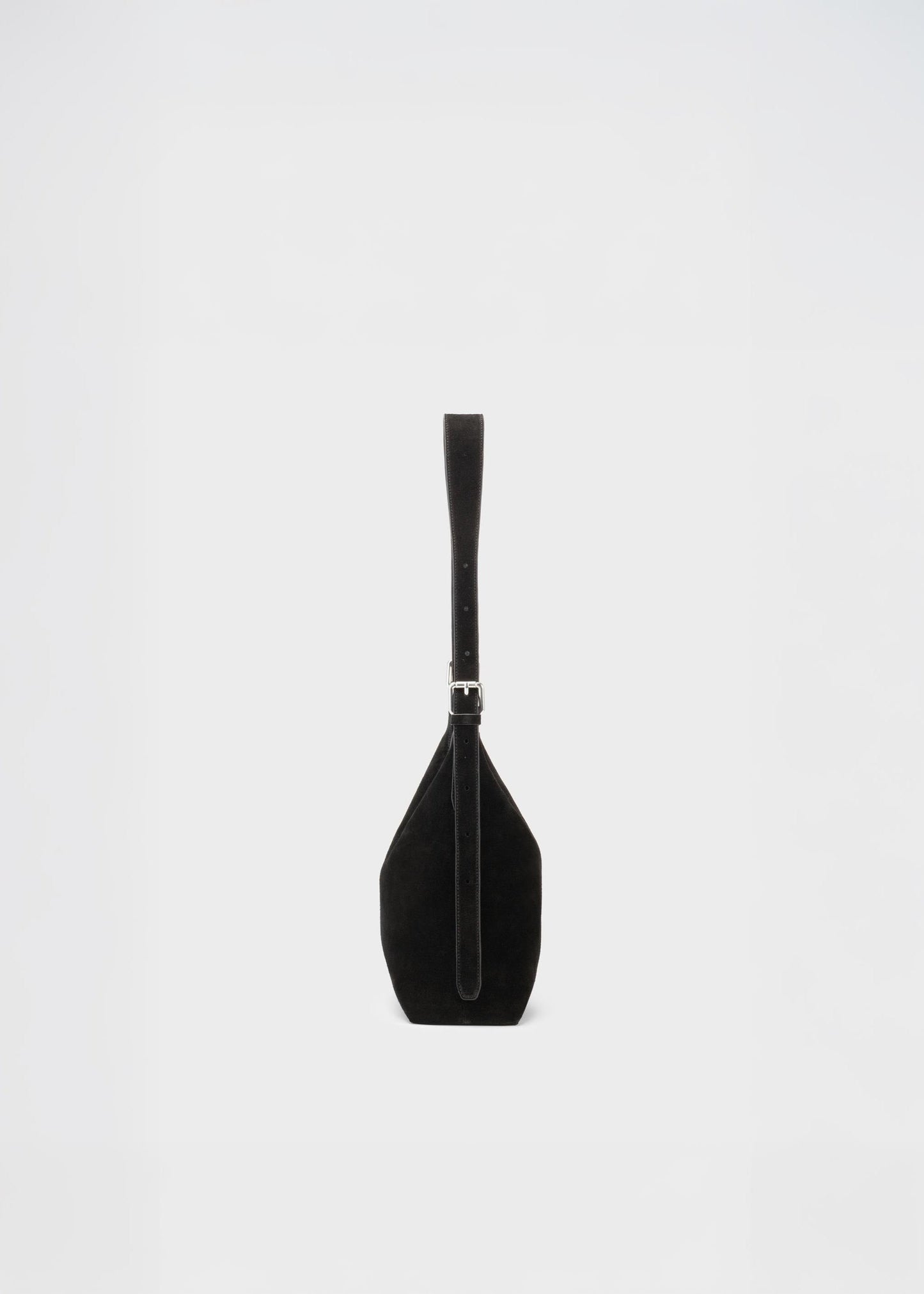 Sac à main en cuir suède certifié | noir "bari"