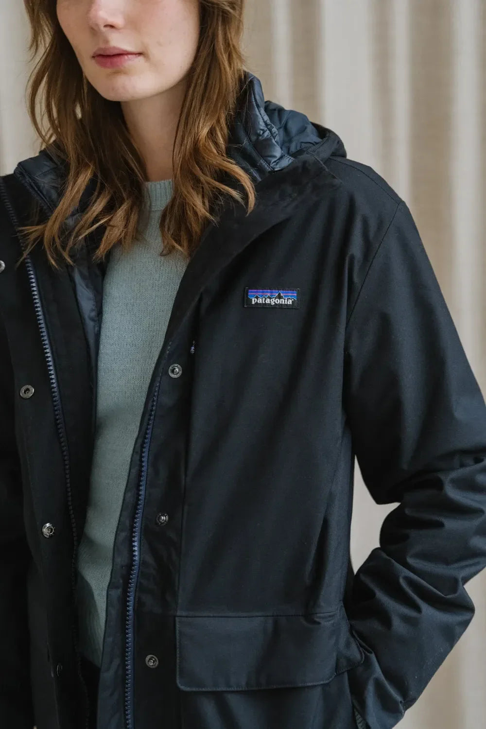 Parka réversible 3 en 1 en matière recyclée | noir "w's pine bank 3-in-1 parka - blk"
