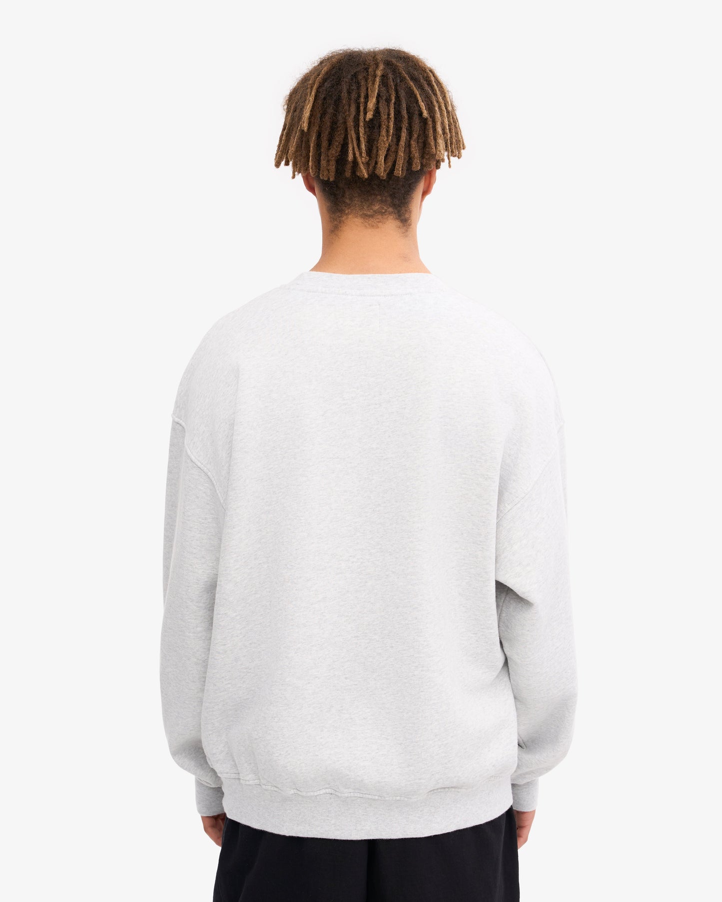Sweat oversize en coton bio | gris "snow melange"