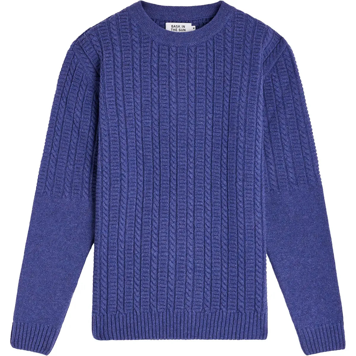Pull torsadé en laine recyclée | bleu "joannis - abyss"