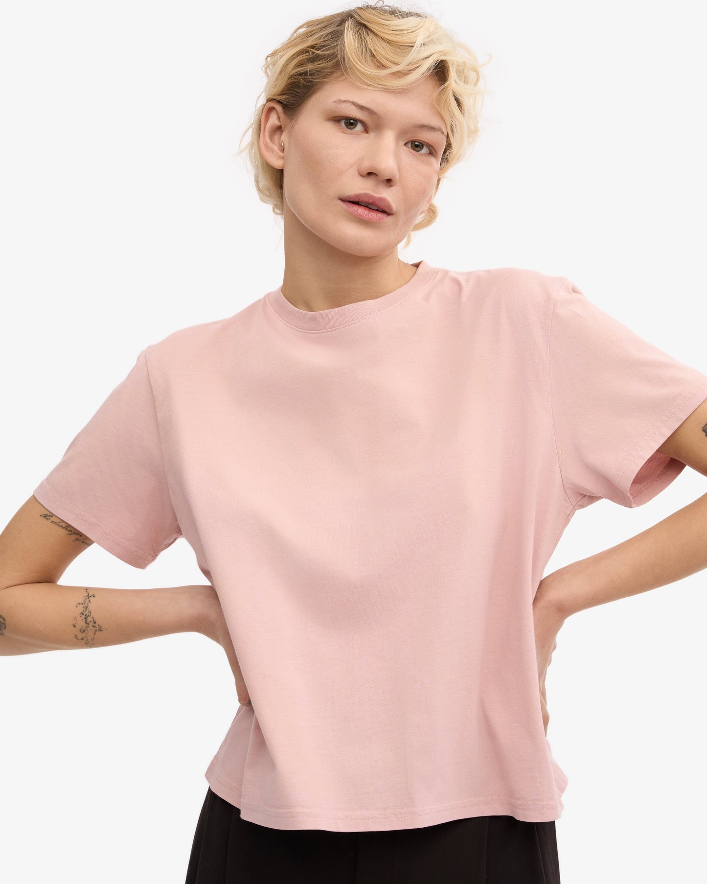 T-shirt en coton bio | rose "Faded Pink"
