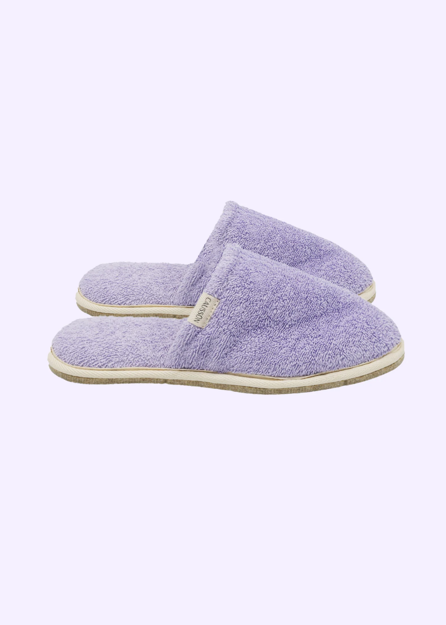 Chaussons en éponge et laine recyclée | violet "simone éponge lilas"