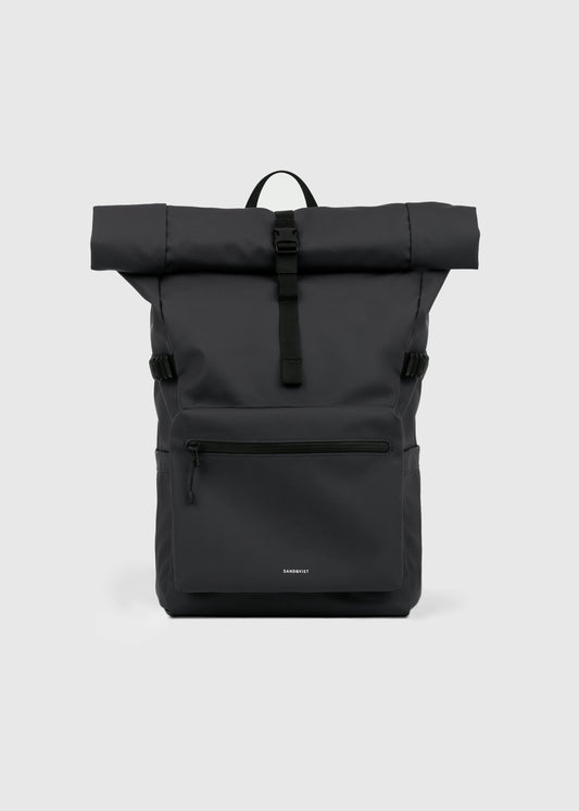 Sac à dos 34L en matière recyclée | noir "stream rolltop backpack l - black"