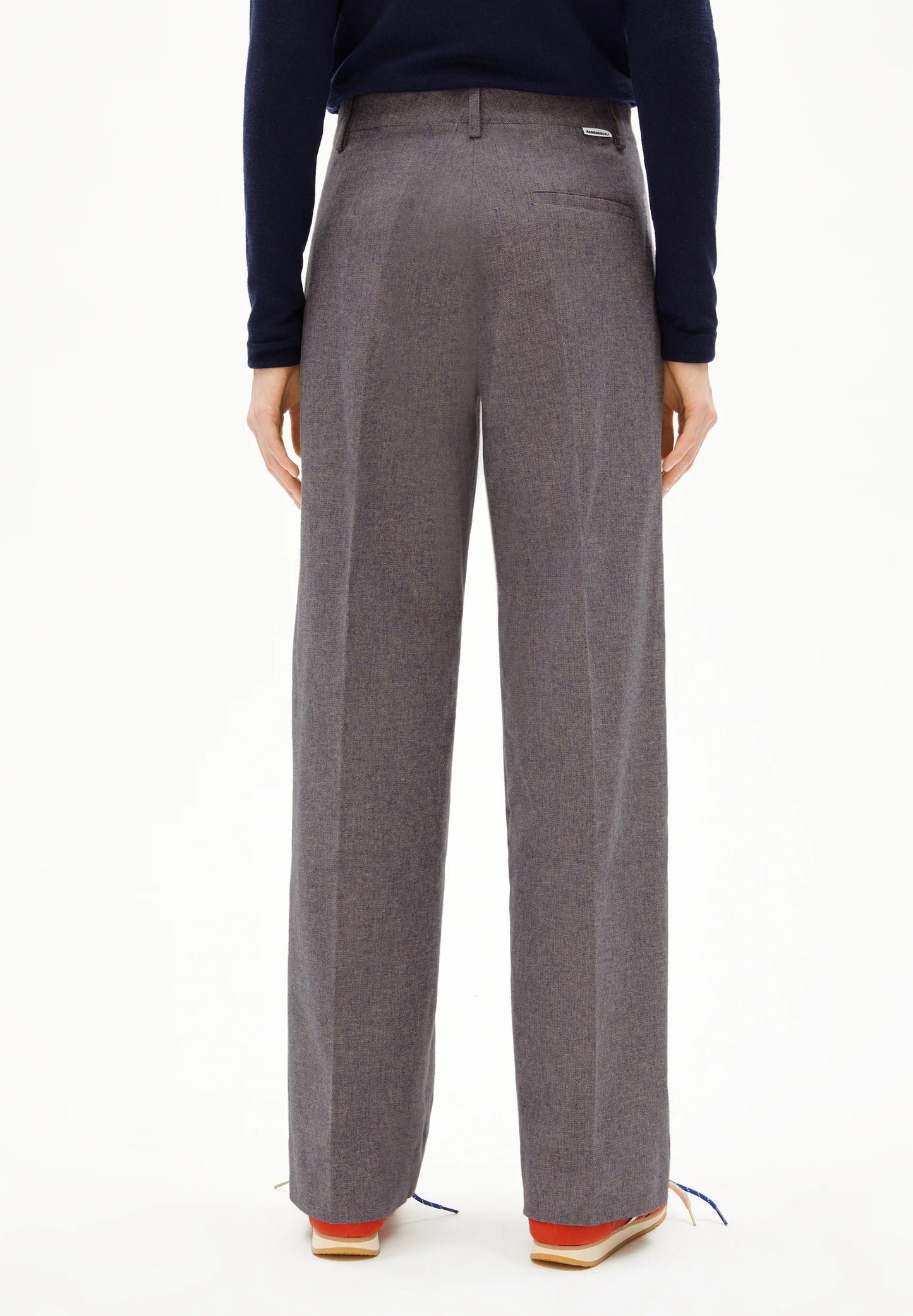 Pantalon droit flanelle en coton bio | gris/marine "leandraa handaas - pure-tinted navy"