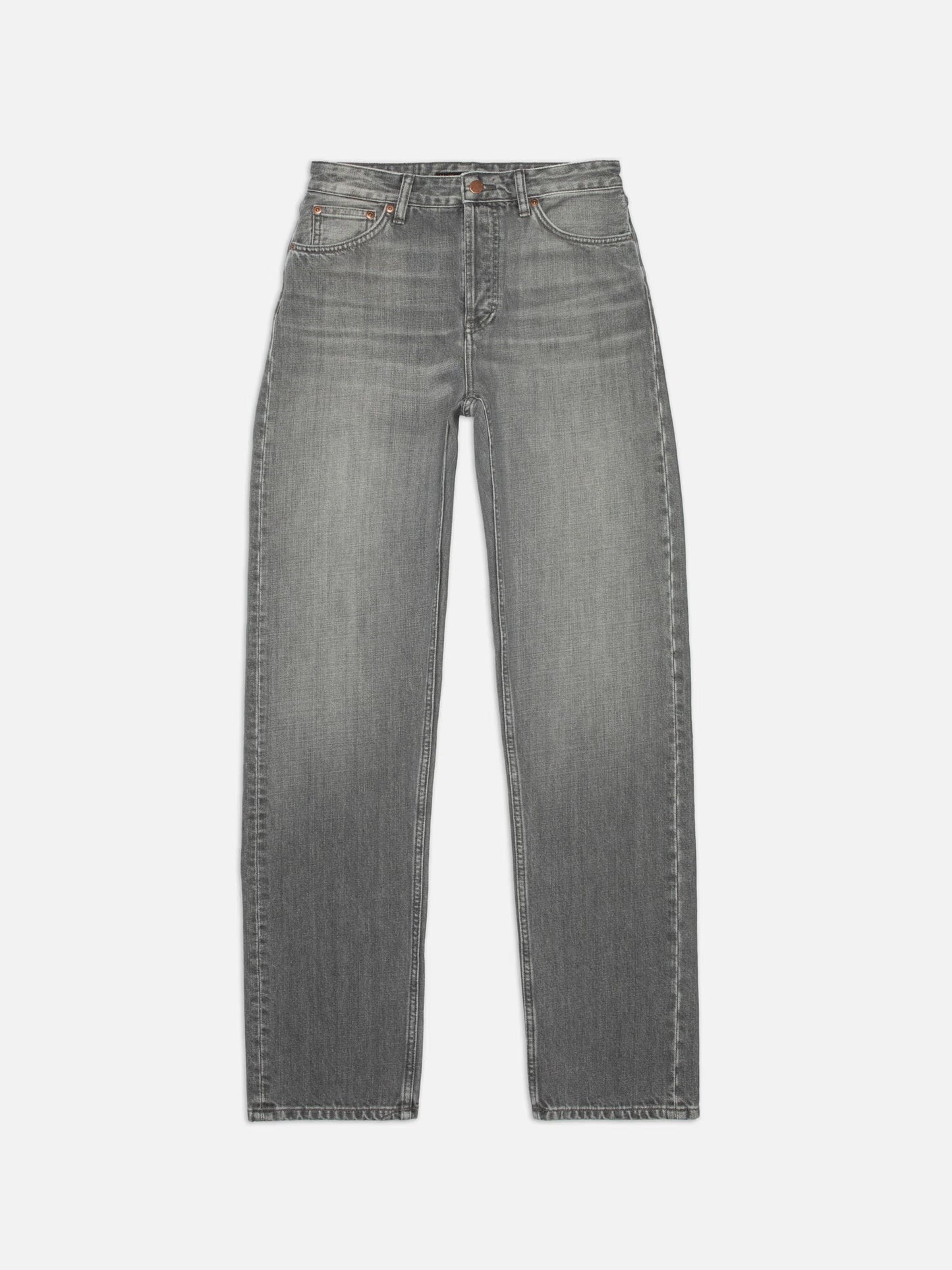 Jean droit en coton bio | gris "lofty lo - foggy-grey"