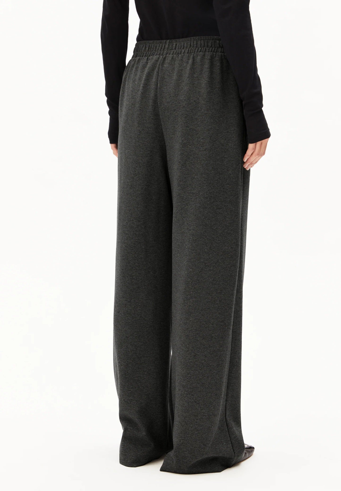 Pantalon en ecovero et matière recyclée | gris "himaari - steel melange"