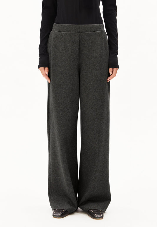 Pantalon en ecovero et matière recyclée | gris "himaari - steel melange"