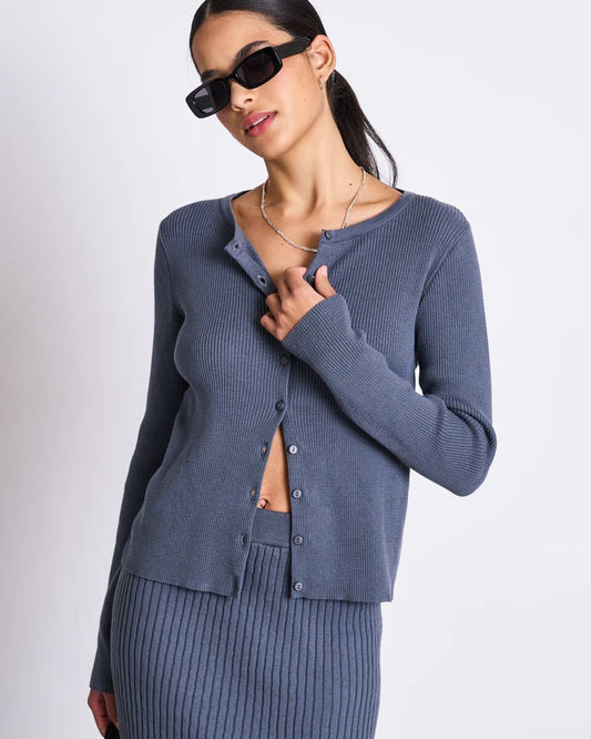 Gilet en coton biologique | gris "glimt - turbulence"