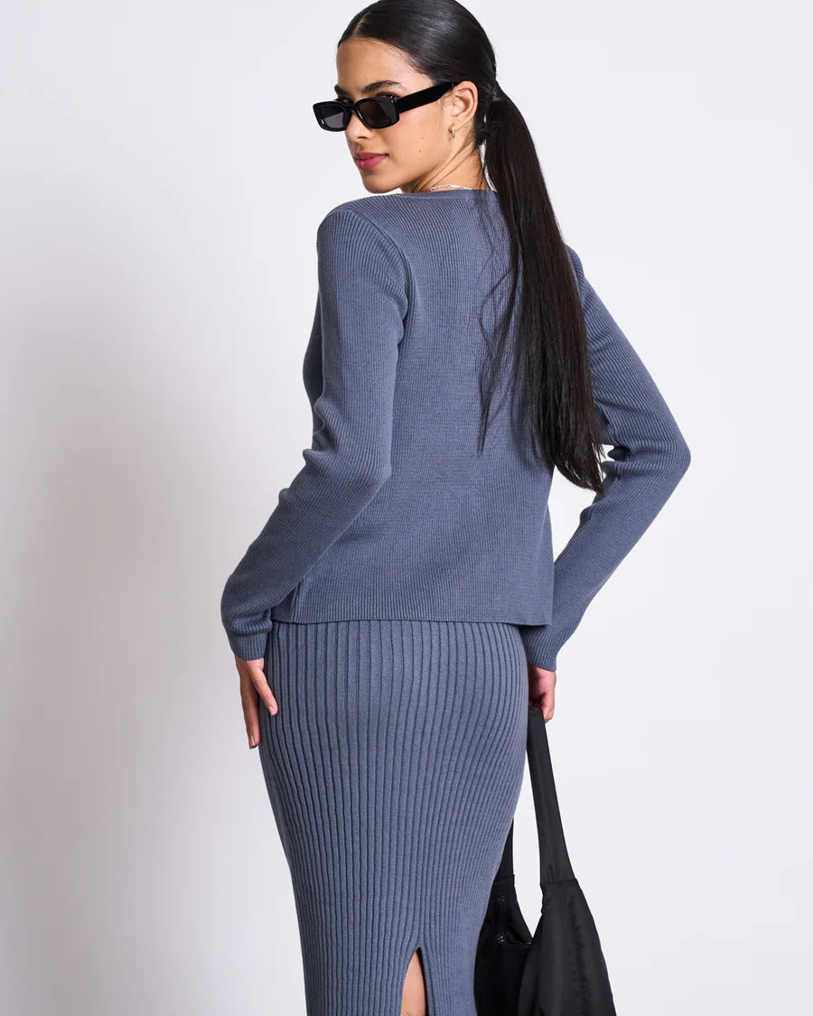 Gilet en coton biologique | gris "glimt - turbulence"