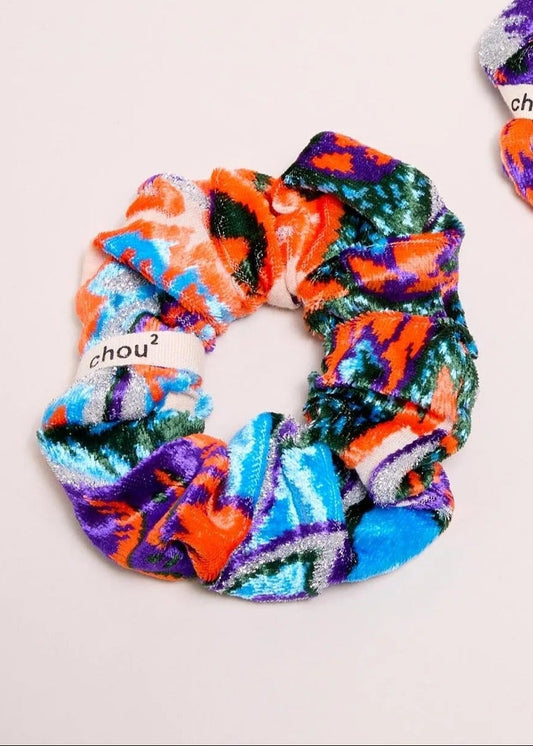 chouchou en velours upcyclé | dévoré multicolore