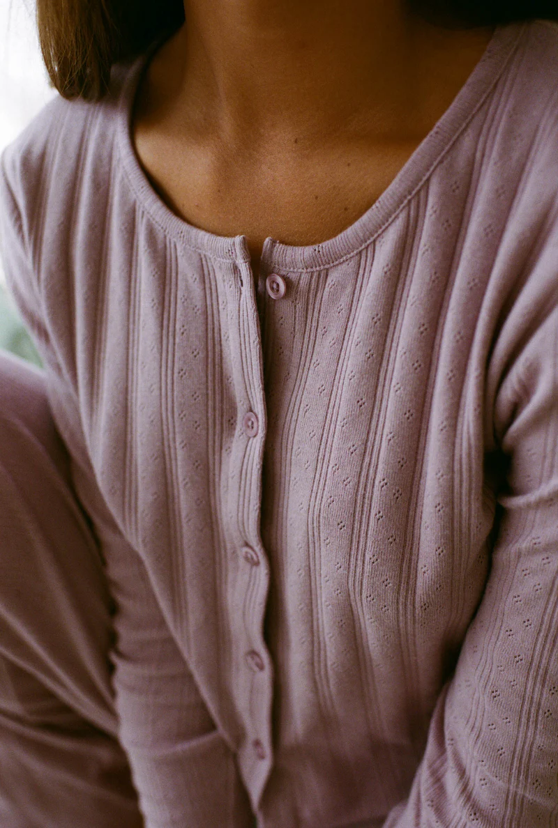 Top pyjama en coton bio | mauve "maud"
