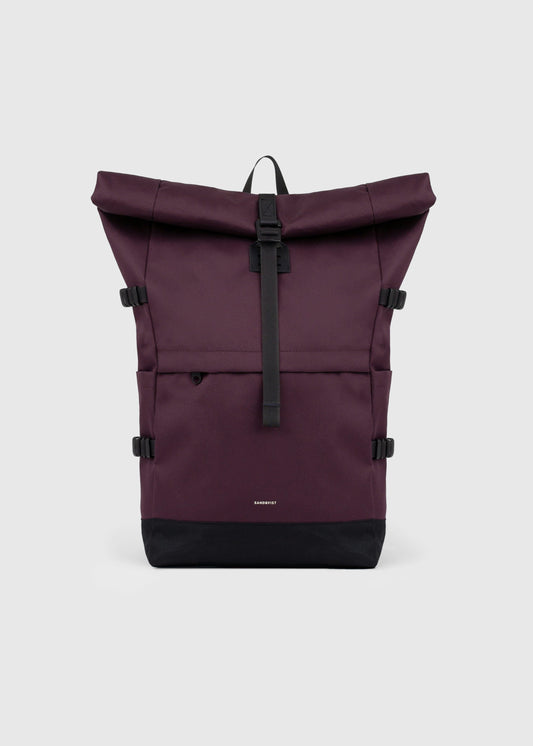 Sac à dos 26L en matière recyclée | bordeaux "icon rolltop backpack l - cabernet"