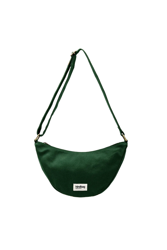 Sac bandoulière en coton bio  | vert "andrea vert sapin"