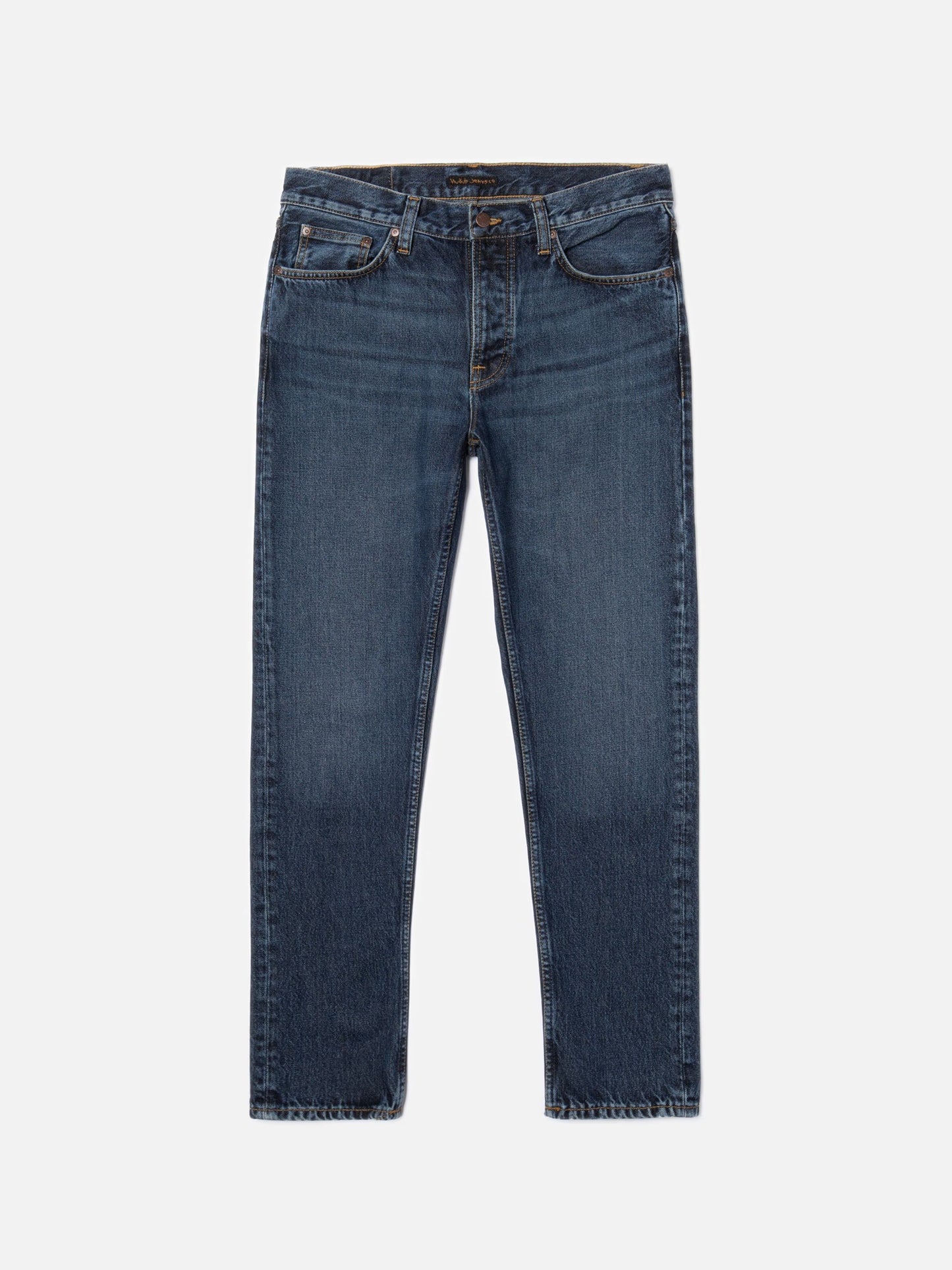 Jean fuselé en coton bio | bleu foncé "steady eddie ii blue soil"