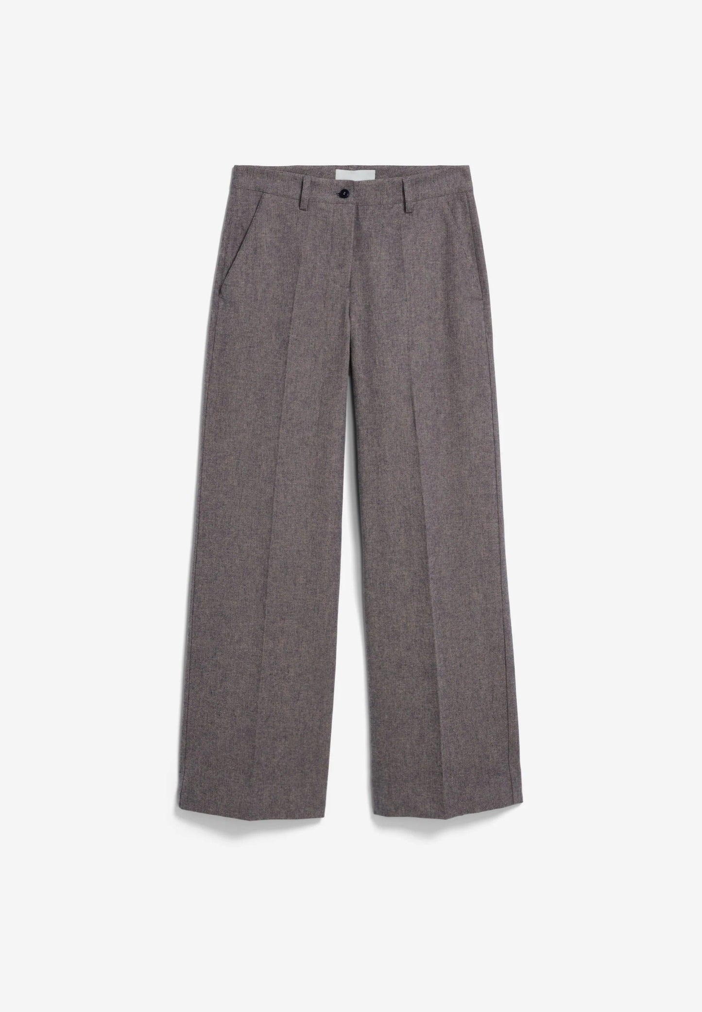 Pantalon droit flanelle en coton bio | gris/marine "leandraa handaas - pure-tinted navy"