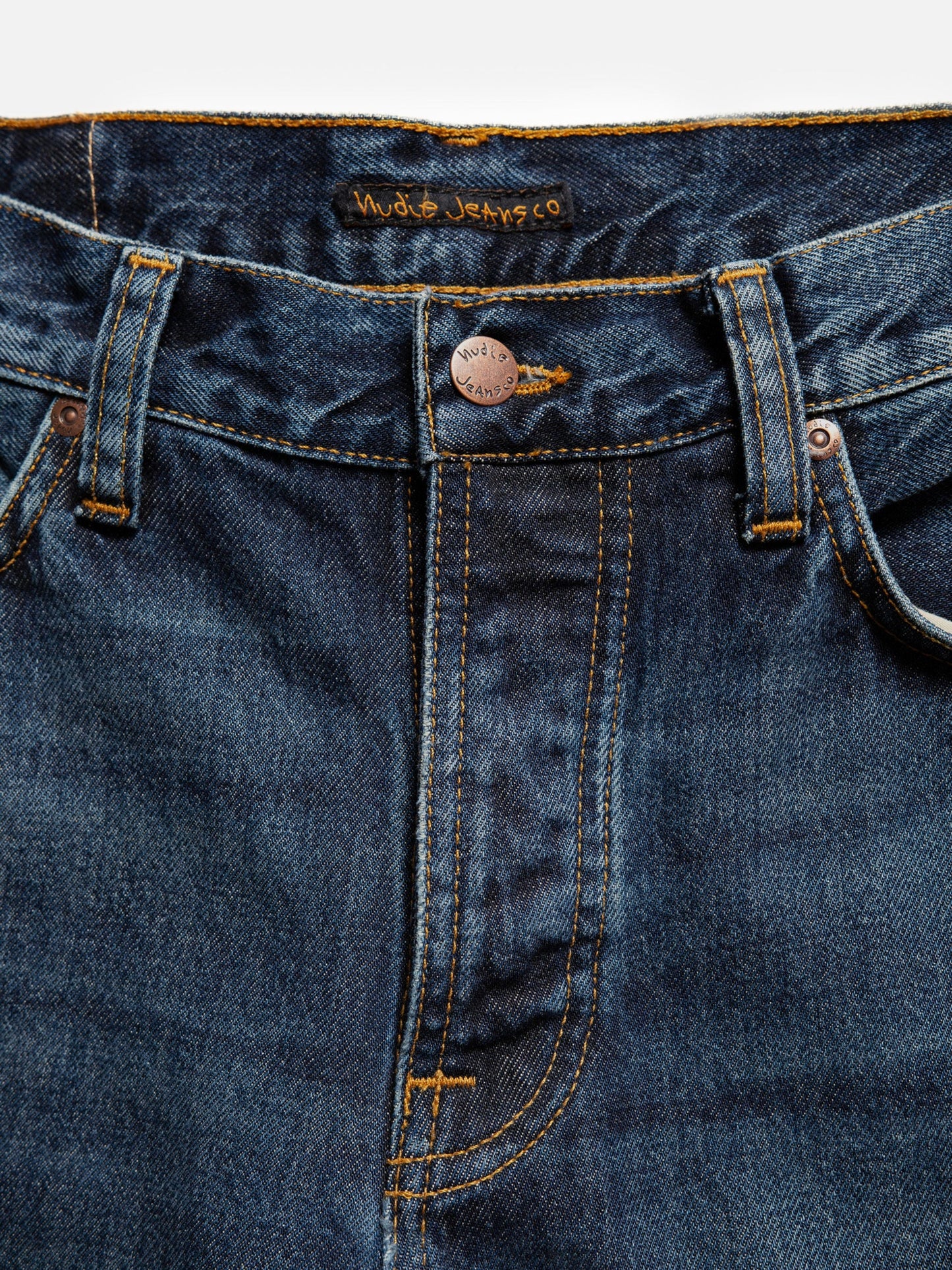 Jean fuselé en coton bio | bleu foncé "steady eddie ii blue soil"