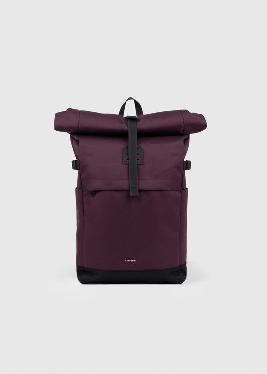 Sac à dos 23L en matière recyclée | bordeaux "icon rolltop backpack m - cabernet"