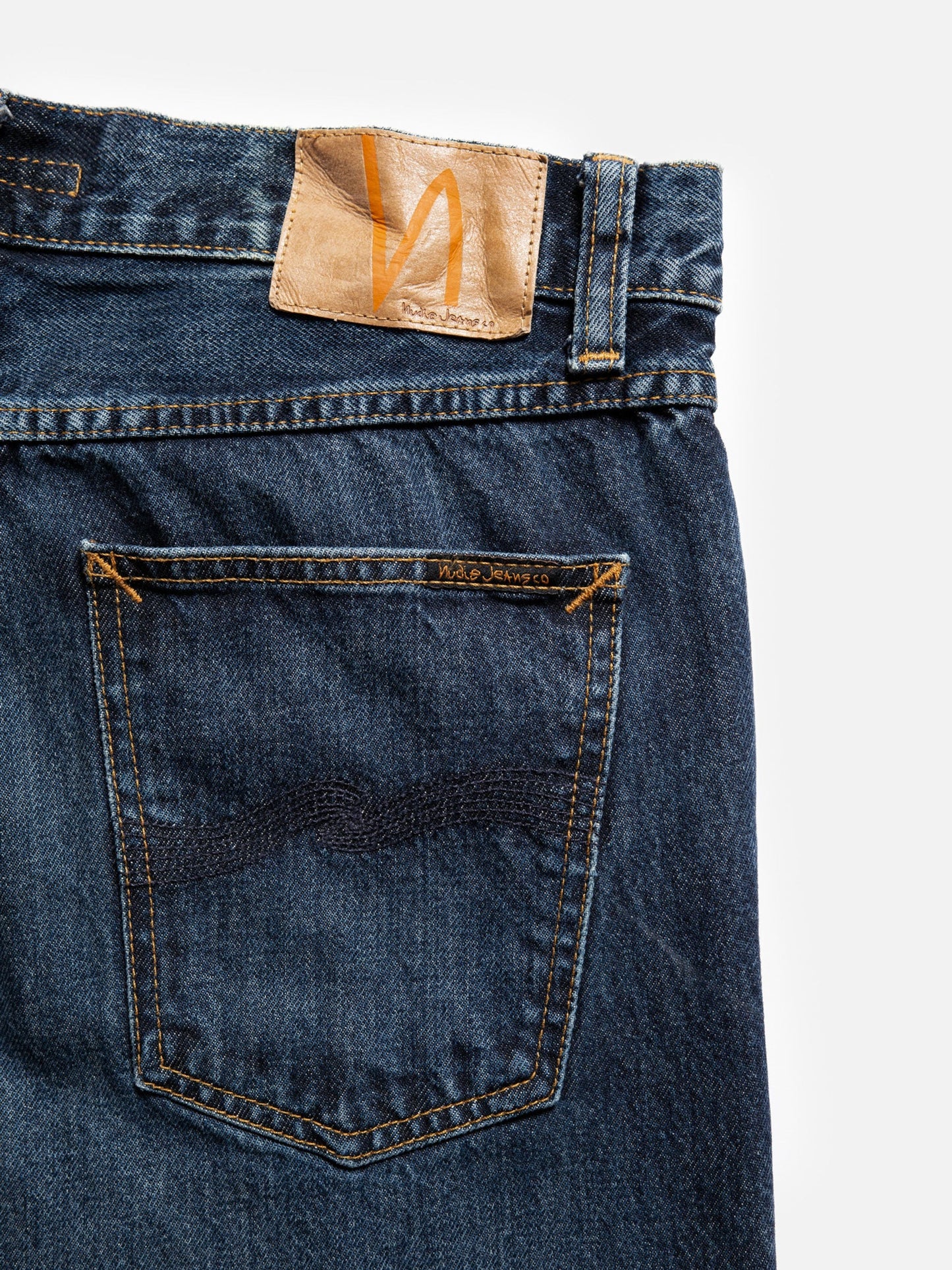Jean fuselé en coton bio | bleu foncé "steady eddie ii blue soil"