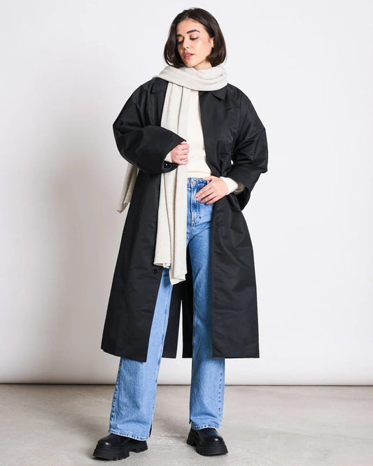 Écharpe en coton recyclé | Gris clair "ross light grey"