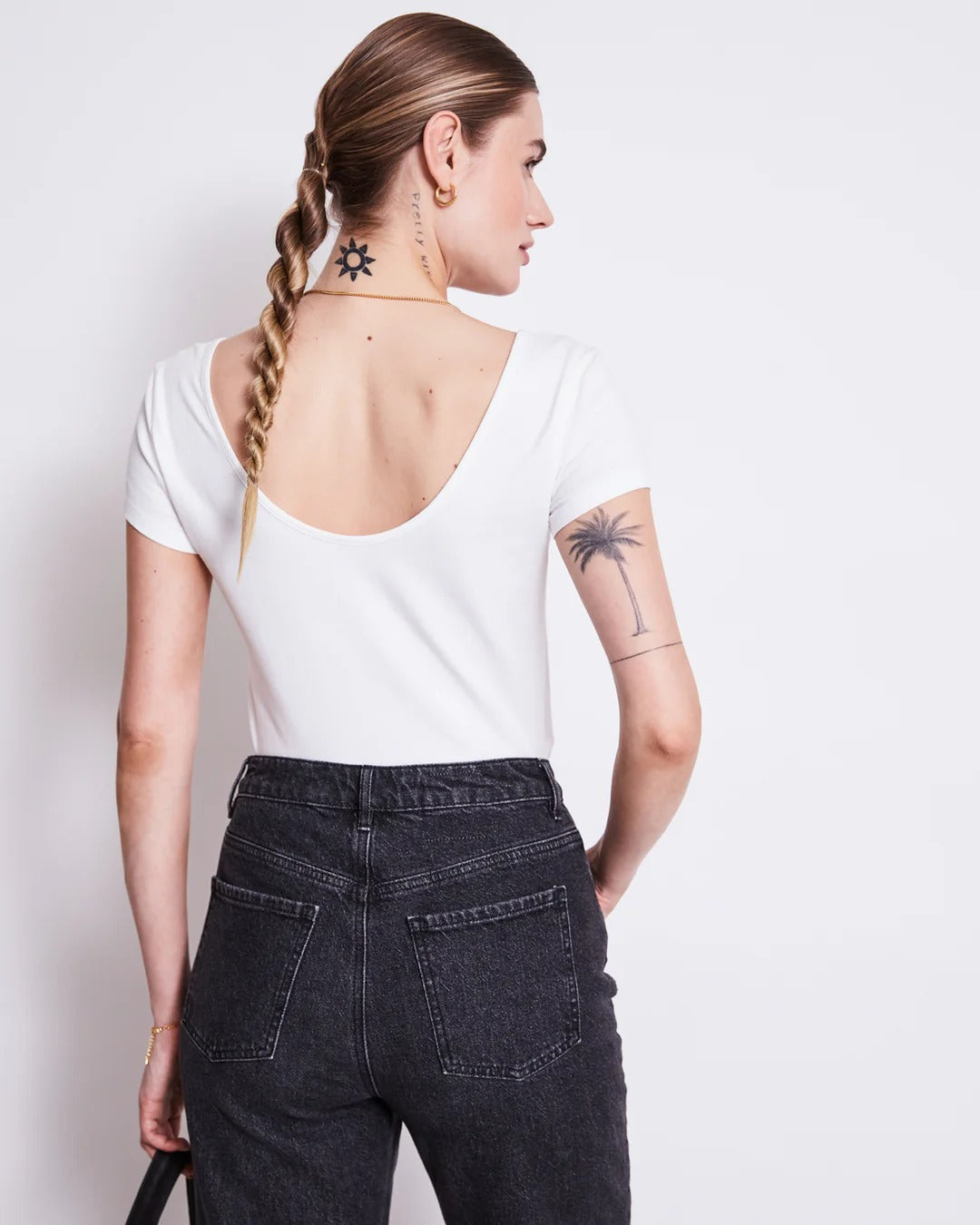T-shirt en coton bio | blanc  "aloe white"