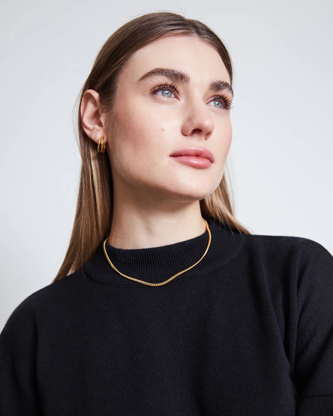 Pull oversize en coton bio | Noir "yin black"