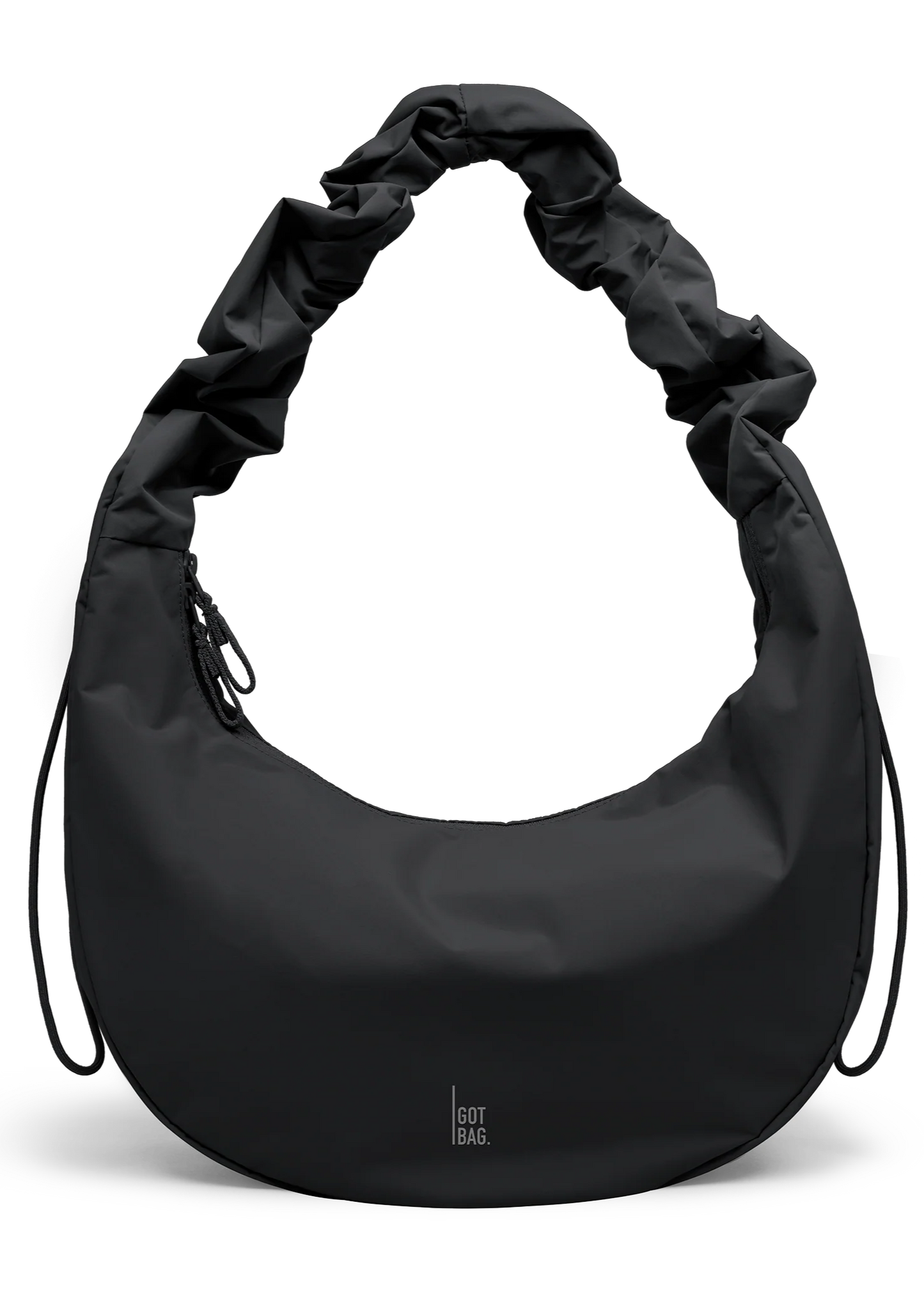 Sac bandoulière en matière recyclée | noir "MOON BAG RUFFLE black"