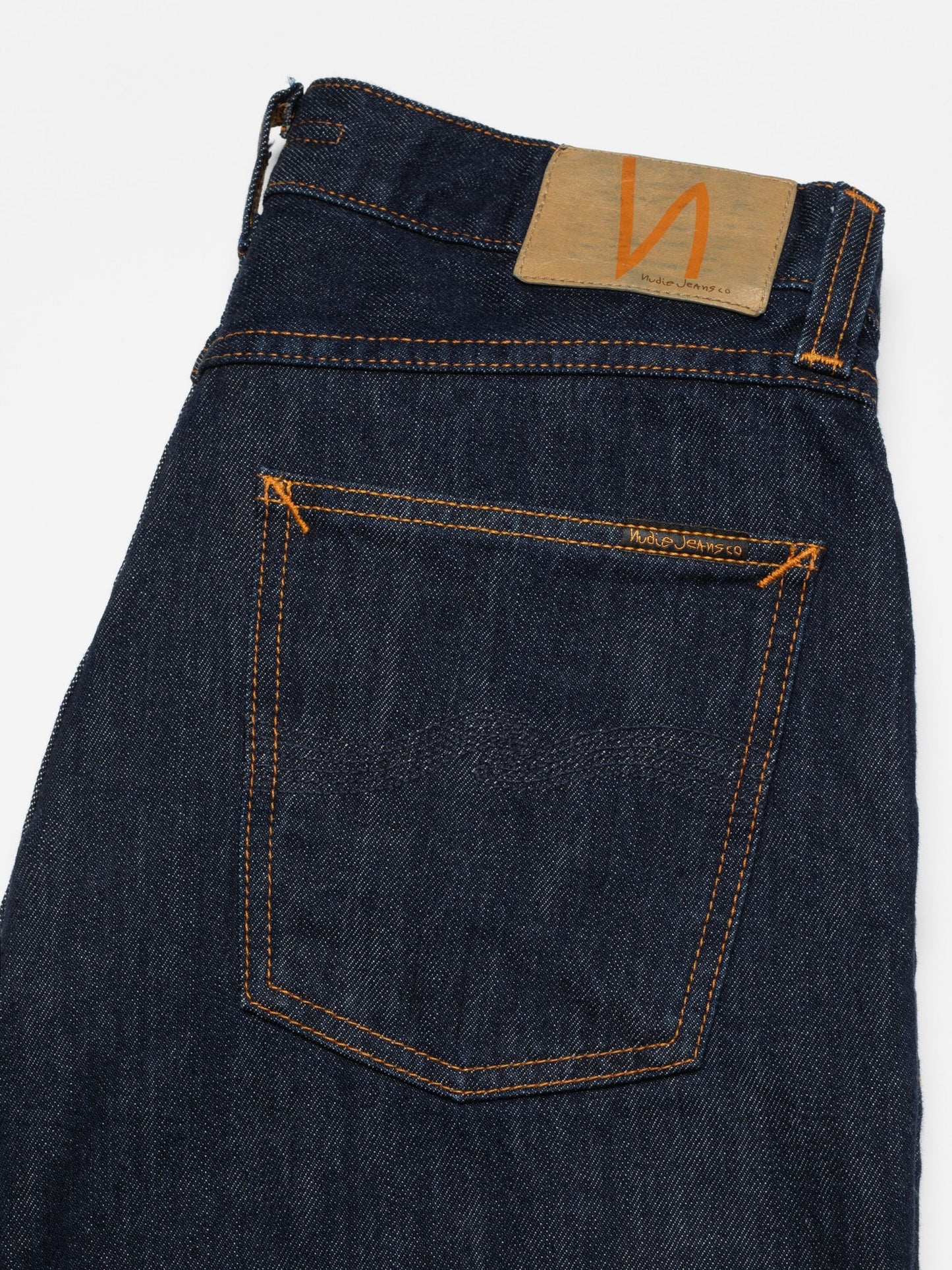 Jean droit large en coton bio  brut "rad rufus blue one wash"