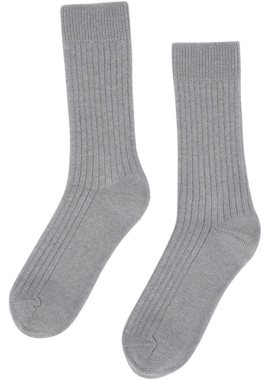 Chaussettes en laine mérinos recyclée | gris "heather grey"