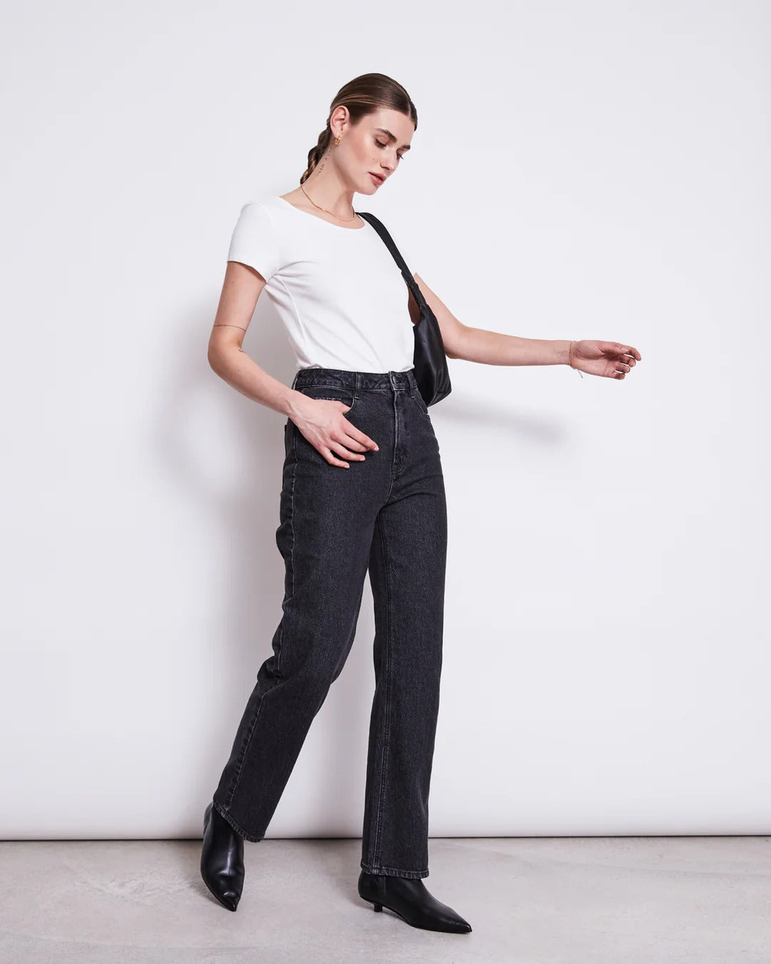 T-shirt en coton bio | blanc  "aloe white"