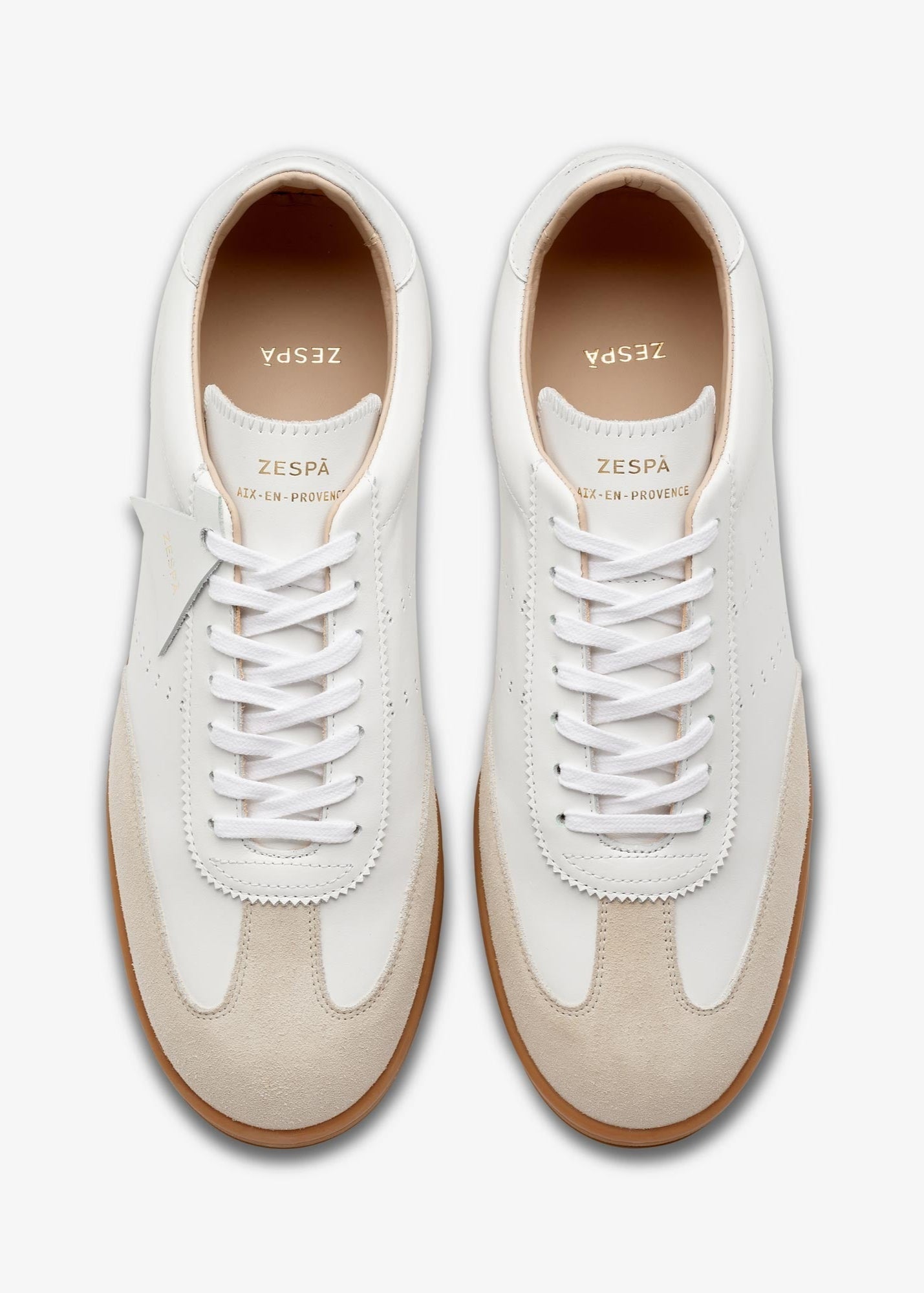 Baskets en cuir certifié | blanc "zspgt apla nappa white - white"