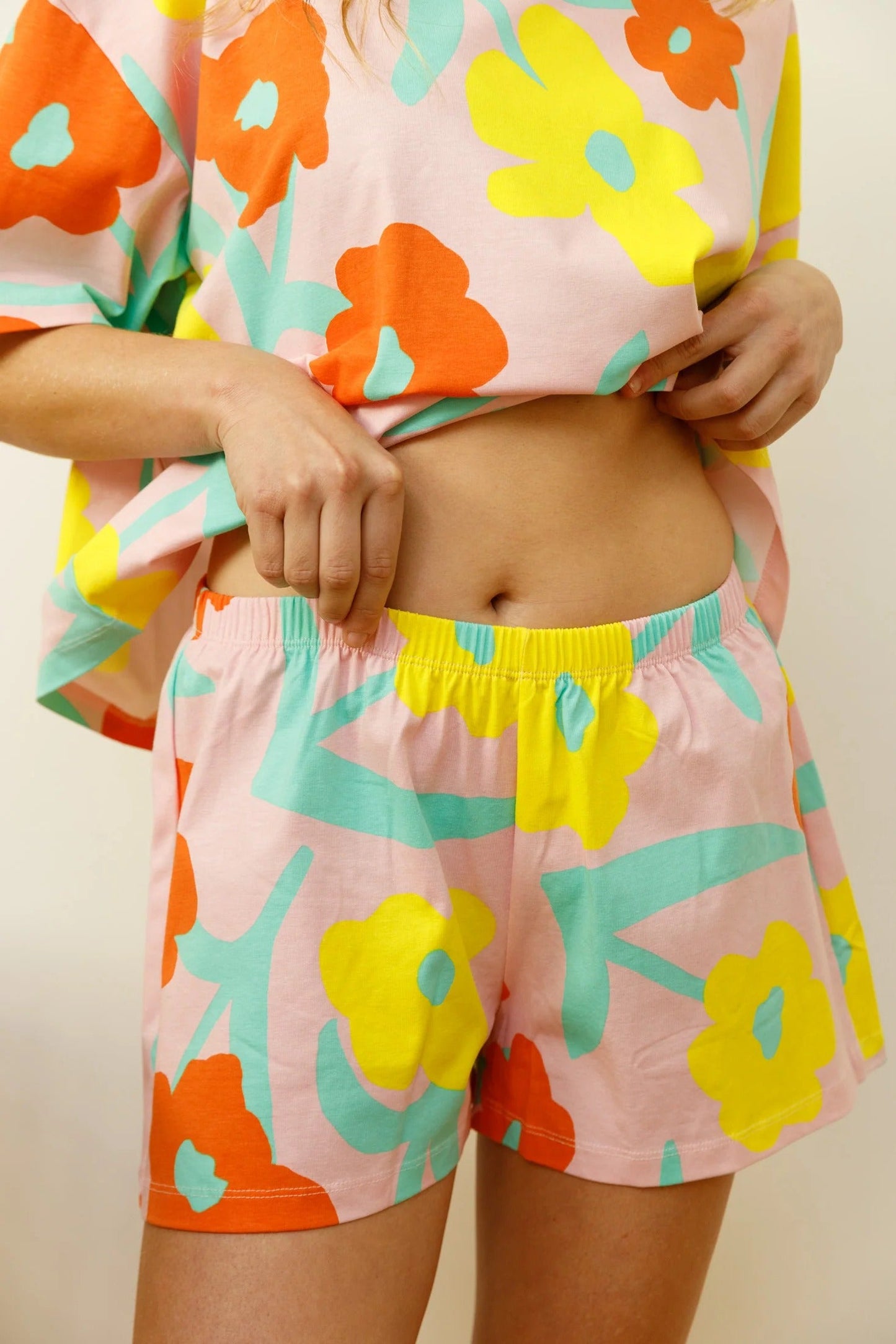 pyjama en coton bio | jaune "lorea"