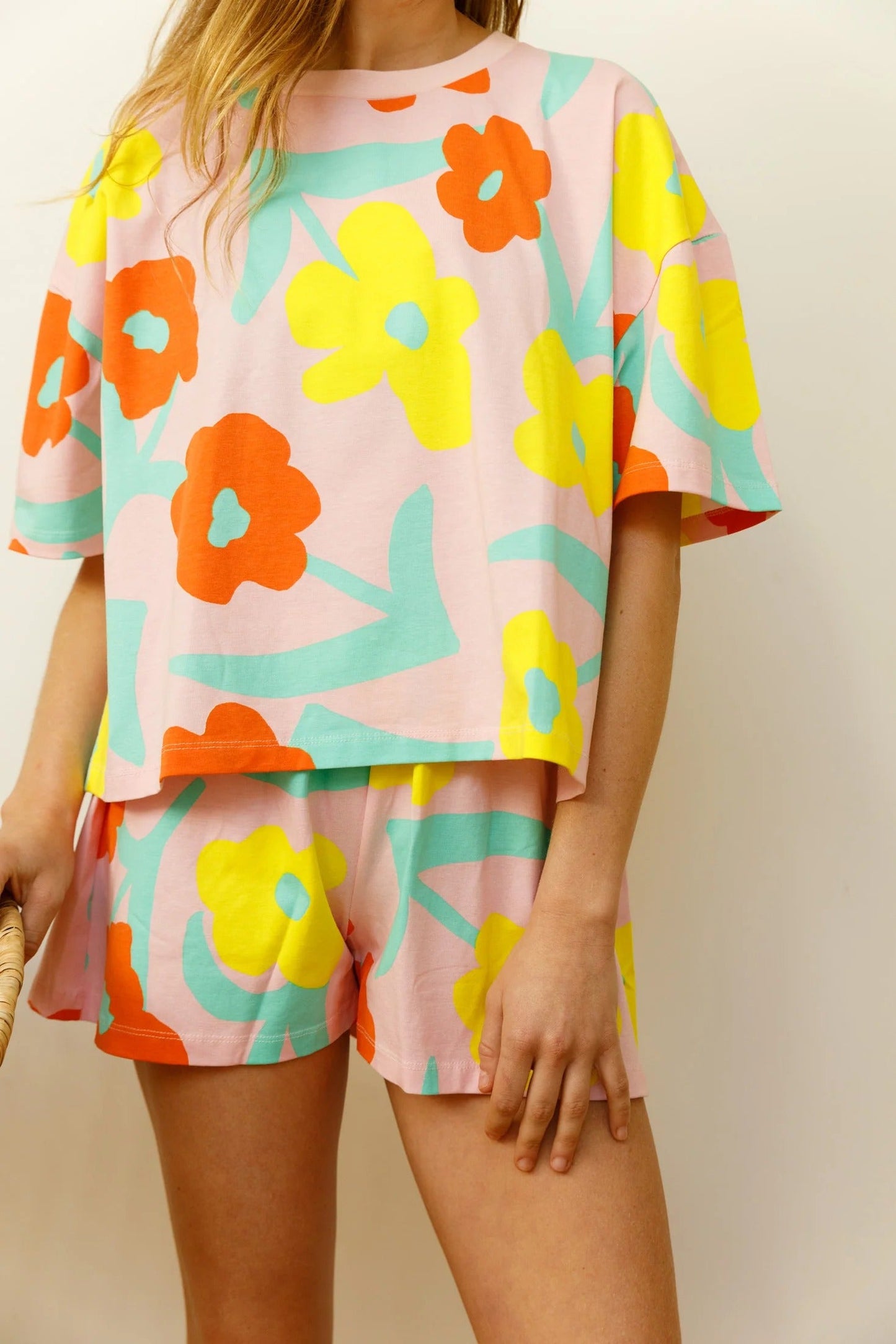 pyjama en coton bio | jaune "lorea"