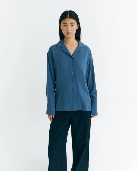 Chemise en tencel | bleu 'sea sira blouse - blu'