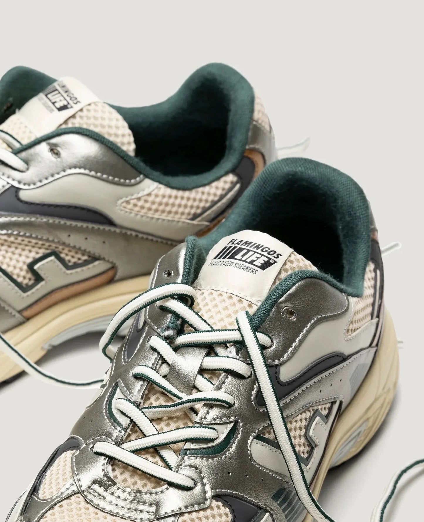 Baskets vegan | gris/vert "wairoa lead forest"