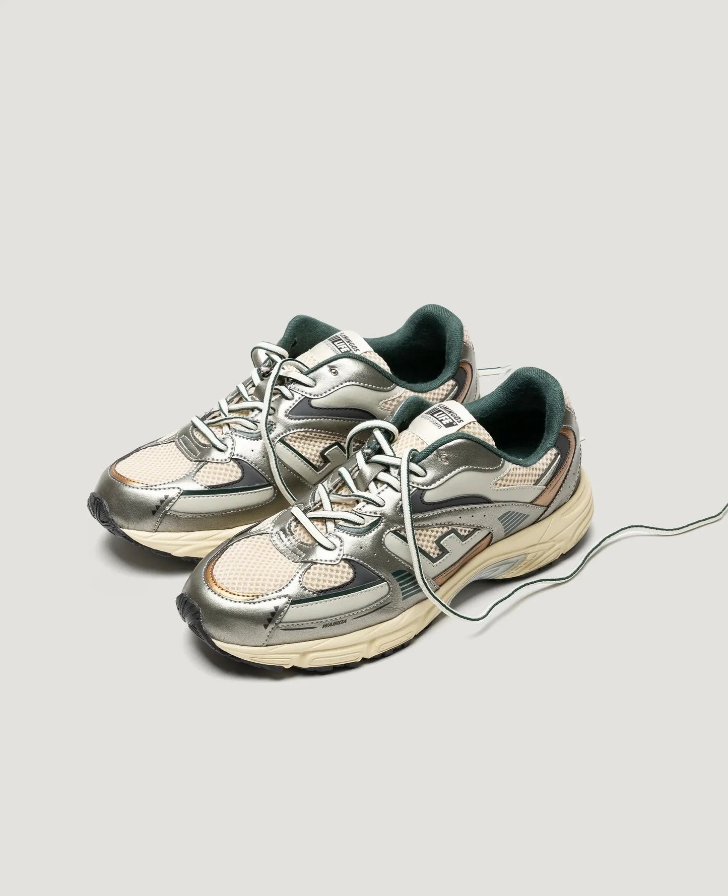 Baskets vegan | gris/vert "wairoa lead forest"