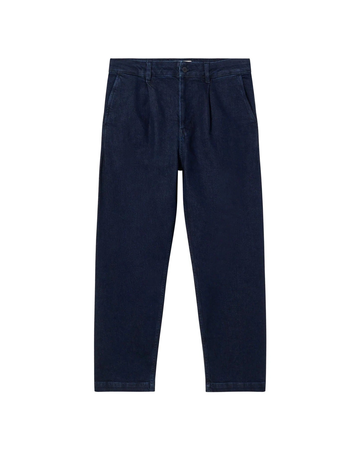 Pantalon denim large en coton biologique | bleu "denim medium wash wotan"