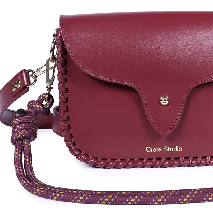 Sac à main en cuir certifié | prune "west - prune"