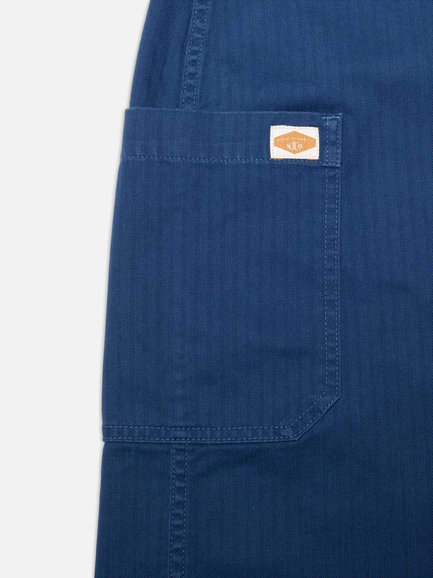 Jupe portefeuille en coton bio | bleu chevrons "irma skirt herringbone - blue"