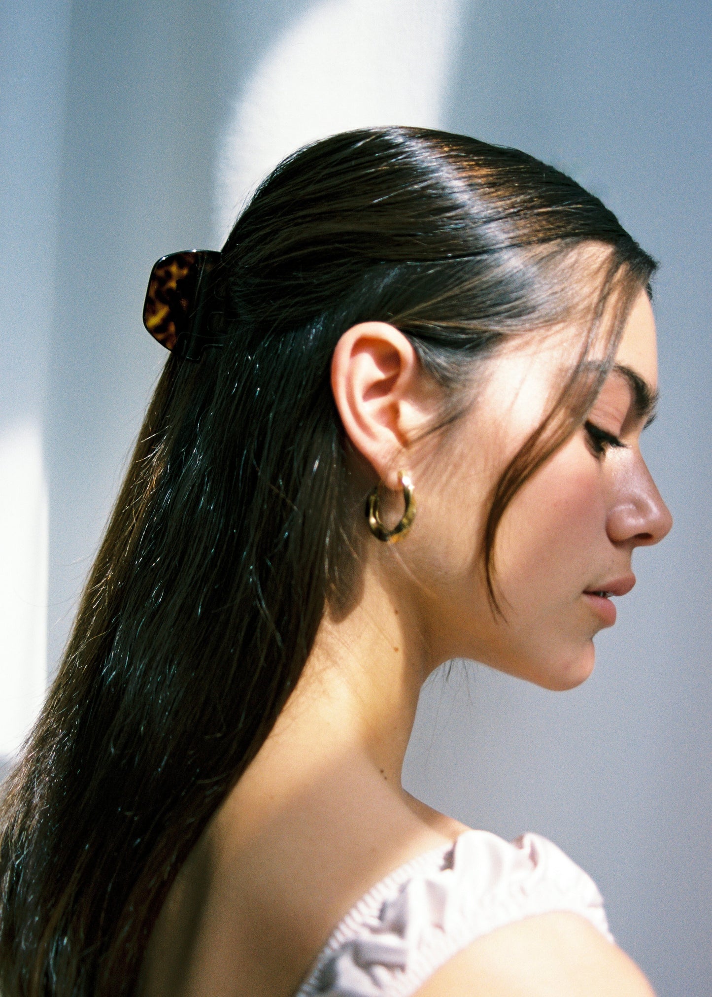 Pince à cheveux en matériaux recyclés | marron "nova - ecaille"